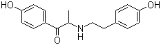 2-(4-羟苯乙胺基)-1-(4-羟苯基)丙基-1-酮分子结构 (CAS 779979-39-4)