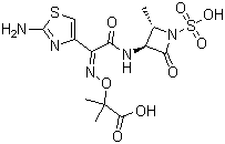 Aztreonam molecular structure (CAS 78110-38-0)