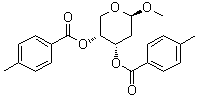甲基 2-脱氧-beta-D-赤式-吡喃戊糖苷二(4-甲基苯甲酸酯)分子结构 (CAS 78185-67-8)