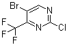 5-Bromo-2-chloro-4-(trifluoromethyl)pyrimidine molecular structure (CAS 785777-92-6)