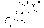 4-氨基-1-(2-脱氧-2-氟-beta-D-阿拉伯呋喃糖基)-5-甲基-2(1H)-嘧啶酮分子结构 (CAS 78636-53-0)