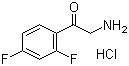 2-Amino-1-(2,4-difluorophenyl)ethanone hydrochloride molecular structure (CAS 786719-60-6)