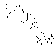 1-alpha,25-Dihydroxy Vitamin D3-d<sub>6</sub> molecular structure (CAS 78782-99-7)