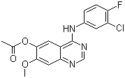 4-(3-Chloro-4-fluorophenylamino)-7-methoxyquinazolin-6-yl acetate molecular structure (CAS 788136-89-0)