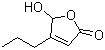 结构式 CAS# 78920-10-2, 5-羟基-4-丙基-2(5H)-呋喃酮