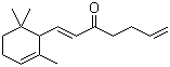structure of CAS# 79-78-7, Allyl-alpha-ionone;(E)-1-(2,6,6-Trimethyl-cyclohex-2-enyl)-hepta-1,6-dien-3-one; Cetone V; Hexalon; 1-(2,6,6-Trimethyl-2-cyclohexen-1-yl)-1,6-heptadien-3-one