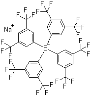 Sodium tetrakis[3,5-bis(trifluoromethyl)phenyl]borate molecular structure (CAS 79060-88-1)