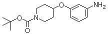 structure of CAS# 790667-68-4, 4-(3-Aminophenoxy)piperidine-1-carboxylic acid tert-butyl ester;tert-Butyl 4-(3-aminophenoxy)piperidine-1-carboxylate