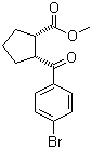 structure of CAS# 791594-11-1, Methyl cis-2-(4-bromobenzoyl)cyclopentanecarboxylate;cis-2-(4-Bromobenzoyl)cyclopentanecarboxylic acid methyl ester