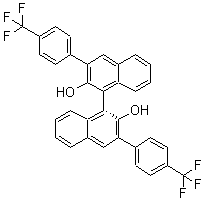 (1R)-3,3'-Bis[4-(trifluoromethyl)phenyl][1,1'-binaphthalene]-2,2'-diol molecular structure (CAS 791616-58-5)