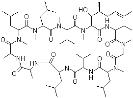 Cyclosporine molecular structure (CAS 79217-60-0)