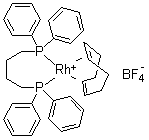 structure of CAS# 79255-71-3, [1,4-Bis(diphenylphosphino)butane](1,5-cyclooctadiene)rhodium(I) tetrafluoroborate