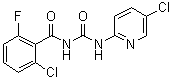 2-氯-N-[[(5-氯-2-吡啶基)氨基]羰基]-6-氟苯甲酰胺分子结构 (CAS 79489-52-4)