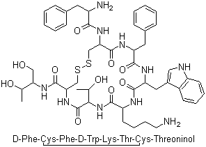 奥曲肽分子结构 (CAS 79517-01-4)