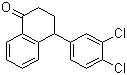 结构式 CAS# 79560-19-3, 4-(3,4-二氯苯基)-1-四氢萘酮; 4-(3,4-二氯苯基)-1-萘满酮