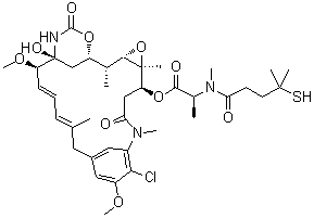 N2'-Deacetyl-N2'-(4-mercapto-4-methyl-1-oxopentyl)-maytansine molecular structure (CAS 796073-69-3)