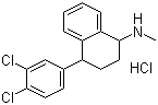 Sertraline hydrochloride molecular structure (CAS 79617-99-5)