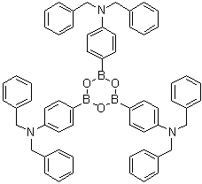N,N',N''-(2,4,6-Boroxintriyltri-4,1-phenylene)tris[N-(phenylmethyl)benzenemethanamine] molecular structure (CAS 796857-59-5)