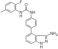 Linifanib分子结构 (CAS 796967-16-3)