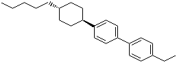 structure of CAS# 79709-85-6, trans-4-Ethyl-4'-(4-pentylcyclohexyl)-1,1'-biphenyl;BCH-52