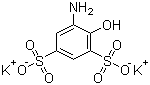 Dipotassium 5-amino-4-hydroxybenzene-1,3-disulphonate molecular structure (CAS 79817-61-1)