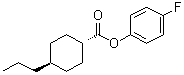 trans-4-Propylcyclohexanecarboxylic acid 4-fluorophenyl ester molecular structure (CAS 79912-81-5)