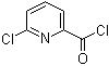 structure of CAS# 80099-98-5, 6-Chloro-2-pyridinecarbonyl chloride;6-Chloropicolinic acid chloride; 6-Chloropicolinoyl chloride
