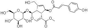 6-O-(E)-p-Coumaroylscandoside methyl ester molecular structure (CAS 80159-07-5)