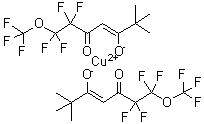1,1,2,2-Tetrafluoro-6,6-dimethyl-1-(trifluoromethoxy)-3,5-heptanedione copper complex molecular structure (CAS 80289-21-0)