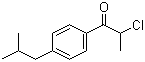 2-Chloro-1-(4-isobutylphenyl)propan-1-one molecular structure (CAS 80336-66-9)