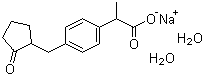 structure of CAS# 80382-23-6, Loxoprofen sodium;Sodium 2-[4-(2-Oxocyclopentyl-1-methyl)phenyl]propionate dihydrate