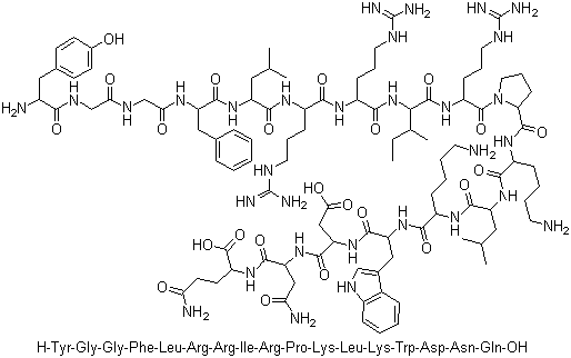 强啡肽 A (猪)分子结构 (CAS 80448-90-4)