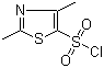 2,4-二甲基-1,3-噻唑-5-磺酰氯分子结构 (CAS 80466-80-4)