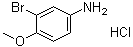 3-溴-4-甲氧基苯胺盐酸盐分子结构 (CAS 80523-34-8)