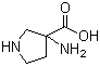 3-Aminopyrrolidine-3-carboxylic acid molecular structure (CAS 80546-88-9)