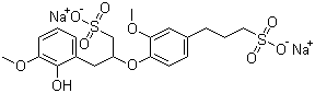 结构式 CAS# 8061-51-6, 木质素磺酸钠