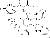 结构式 CAS# 80621-81-4, 利福昔明