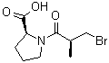1-[(2S)-3-溴-2-甲基-1-氧代丙基]-L-脯氨酸分子结构 (CAS 80629-35-2)