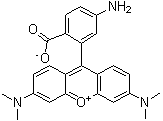 9-(5-Amino-2-carboxyphenyl)-3,6-bis(dimethylamino)xanthylium inner salt molecular structure (CAS 80724-18-1)
