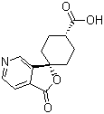 cis-1'-Oxo-spiro[cyclohexane-1,3'(1'H)-furo[3,4-c]pyridine]-4-carboxylic acid molecular structure (CAS 807320-43-0)