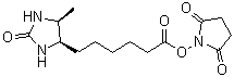 (4R,5S)-5-Methyl-2-oxo-4-imidazolidinehexanoic acid 2,5-dioxo-1-pyrrolidinyl ester molecular structure (CAS 80750-24-9)