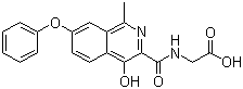 structure of CAS# 808118-40-3, N-[(4-Hydroxy-1-methyl-7-phenoxy-3-isoquinolinyl)carbonyl]glycine;[[(4-Hydroxy-1-methyl-7-phenoxyisoquinolin-3-yl)carbonyl]amino]acetic acid