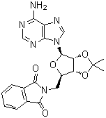 结构式 CAS# 80860-44-2, 5'-脱氧-2',3'-O-异丙亚基-5'-邻苯二甲酰亚胺基腺苷