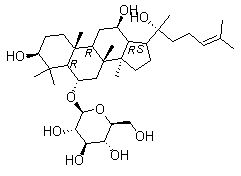 (20R)-人参皂苷 Rh1分子结构 (CAS 80952-71-2)