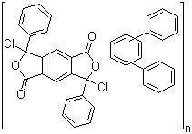 Terphenyl polymer with 3,7-dichloro-3,7-dihydro-3,7-diphenyl-1H,5H-benzo[1,2-c:4,5-c']difuran-1,5-dione molecular structure (CAS 80975-42-4)
