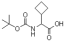 alpha-[[(1,1-Dimethylethoxy)carbonyl]amino]cyclobutaneacetic acid molecular structure (CAS 811460-95-4)