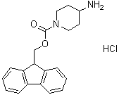 4-Amino-1-piperidinecarboxylic acid 9H-fluoren-9-ylmethyl ester monohydrochloride molecular structure (CAS 811841-89-1)