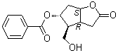 (3aalpha,4alpha,5beta,6aalpha)-(±)-5-(Benzoyloxy)hexahydro-4-(hydroxymethyl)-2H-cyclopenta[b]furan-2-one molecular structure (CAS 81244-64-6)