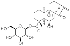 ent-6,9-Dihydroxy-15-oxo-16-kauren-19-oic acid beta-D-glucopyranosyl ester molecular structure (CAS 81263-98-1)