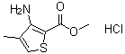 结构式 CAS# 81321-14-4, 3-氨基-4-甲基-2-噻吩羧酸甲酯盐酸盐
